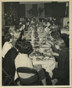 Retirement Party for Mrs. Barron, teacher and director of Overlee Preschool. Dec. 1953